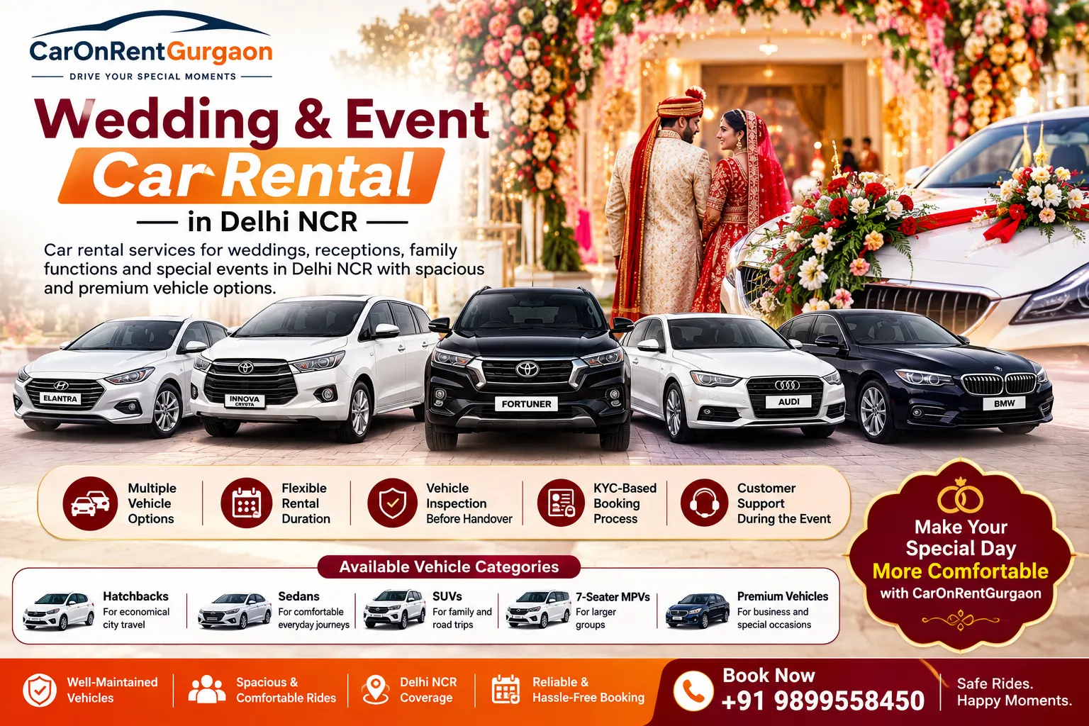 Wedding & Event Car Rental in Gurgaon