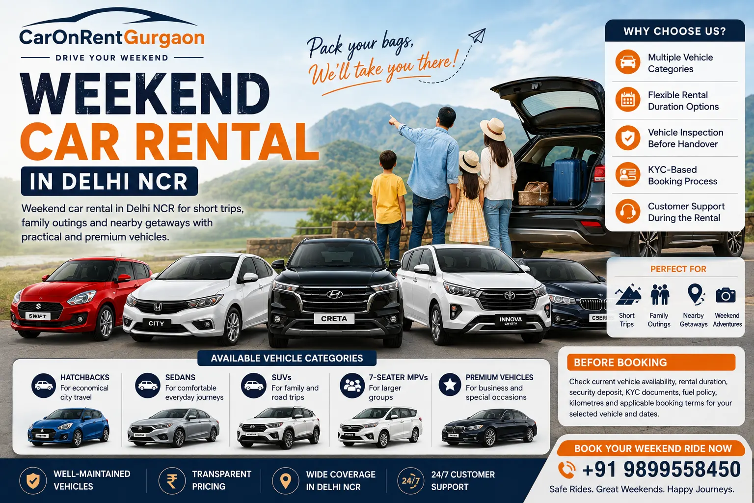 Weekend Car Rental in Gurgaon